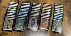 50x FOIL Full Art Phyrexian Text Basic Land Set Phyrexia ONE 10/ea Pack Fresh - Image 1