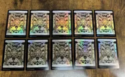 50x FOIL Full Art Phyrexian Text Basic Land Set Phyrexia ONE 10/ea Pack Fresh - Image 2