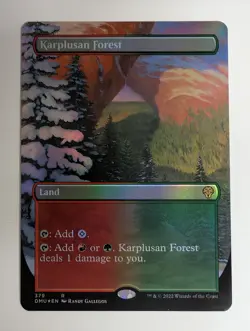 MTG - Karplusan Forest - DMU - R - Borderless Foil - 379 - Image 1