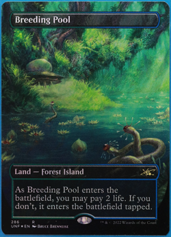 Breeding Pool (286 Borderless) FOIL Unfinity HEAVILY PLD (505970) ABUGames - Image 1