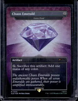 2025 Magic MTG Sonic x Secret Lair Chaos Emerald Purple Mythic Foil #7034 - Image 1