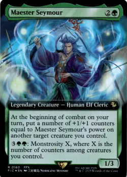 MTG Maester Seymour (Extended Art) Foil NM Commander: FINAL FANTASY Magic 160 - Image 1