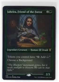 MtG CLB Jaheira, Friend of the Forest #518 Etched FOIL - Image 1