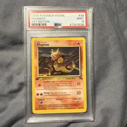 1999 POKEMON BASE SET 1ST EDITION #36 MAGMAR PSA 9 - Image 1