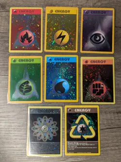 NM COMPLETE 8/8 FULL HOLO ENERGY WOTC PROMO POKEMON LEAGUE 2002 RARE - Image 1