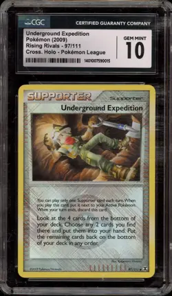 Pokemon Underground Expedition League Crosshatch Holo Promo #97 Scratched CGC 10 - Image 1