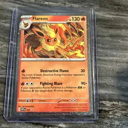 Pokemon TCG Scarlet & Violet Black Star Promo Flareon #167 Cosmos Holo - Image 1