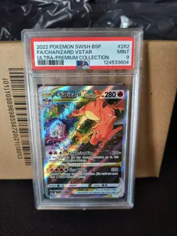 Pokemon 2002 Sword And Shield BSP Charizard V Star Ultra Premium PSA 9 MINT 262 - Image 1