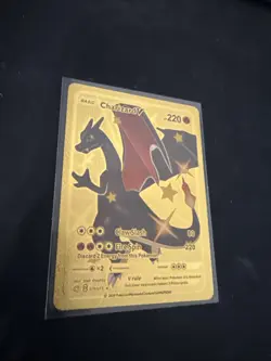 Pokemon TCG Charizard V 079/073 Holo Secret Rare Gold Custom Fan Art - Image 1