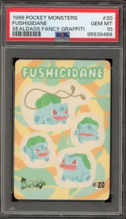 Pokemon Bandai Sealdass Bulbasaur (Fushigidane) Fancy Graffiti #20 PSA 10 - Image 1