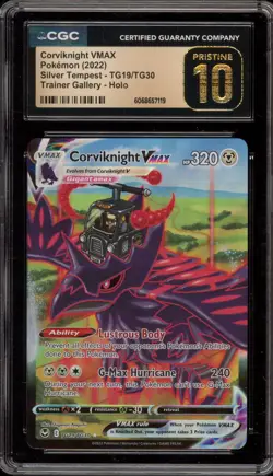 Pokemon Corviknight VMAX Silver Tempest Trainer Gallery FA #TG19 CGC 10 Pristine - Image 1