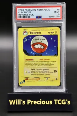 PSA 9 Electrode 8/147 Aquapolis 2003 Reverse Holo Pokemon Card E Series WOTC - Image 1