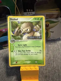 Nuzleaf 43/107 Stamped Holo Pokemon TCG Card - Ex Deoxys - Image 1