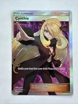 Pokemon Cynthia 148/156 Trainer Full Art Ultra Prism Sun & Moon Holo NM/M - Image 1
