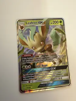 Pokemon TCG Leafeon GX Ultra Prism Holo Card 013/156 Ultra Rare - Image 1