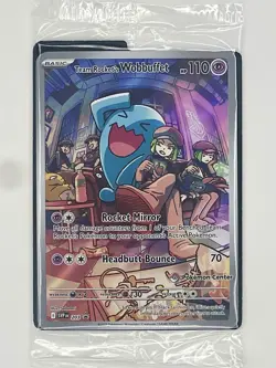 Pokemon Destined Rivals PC Exclusive Wobbufett Promo SVP 203 Stamped And Sealed - Image 1
