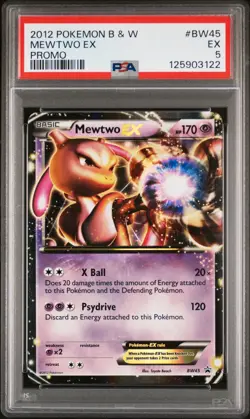 2012 POKEMON B&W PROMO #BW45 MEWTWO EX PSA 5 - Image 1