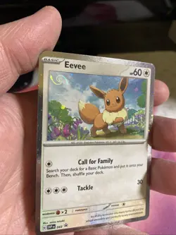 🌀 Pokemon SVP 043 - Black Star Promo Eevee Cosmos Holo - HD Galaxy Swirl 🌀 - Image 2