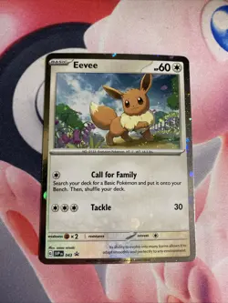 🌀 Pokemon SVP 043 - Black Star Promo Eevee Cosmos Holo - HD Galaxy Swirl 🌀 - Image 3