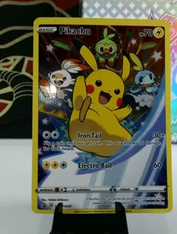 Pokemon TCG 2020 Pikachu SWSH020 Black Star Promo NM - Image 1