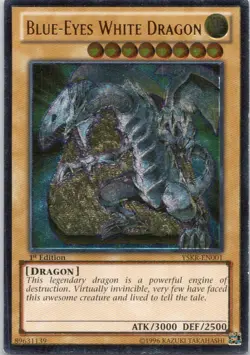 1996 TCG 1st Edition BLUE-EYES WHITE DRAGON GHOST ULTIMATE HOLO RARE #YSKR-EN001 - Image 1