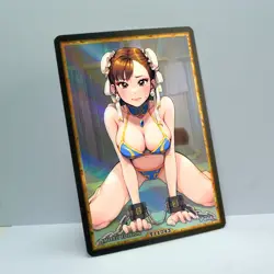 CHUN LI Waifu Anime Card LIMITED 1/1 Custom TCG Holo Goddess Story ACG T11743 - Image 2