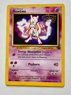 Mewtwo #3 1999 Black Star WB Pokemon the First Movie Promo Pokemon TCG Card - Image 1