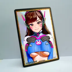 D.VA Waifu Anime Card LIMITED 1/1 Custom TCG Holo Goddess Story ACG T11749 - Image 2