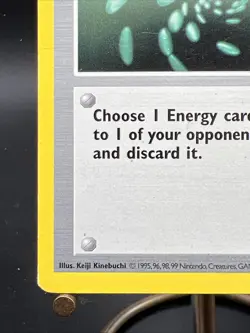 Pokemon Card Energy Removal Shadowless Base Set 1st Edition Common 92/102 NM - Image 5