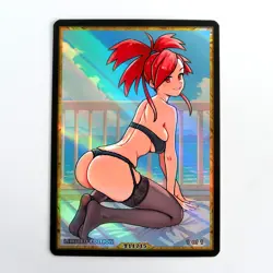 FLANNERY Waifu Anime Card LIMITED 1/1 Custom TCG Holo Goddess Story ACG T11715 - Image 1