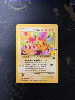 Pokemon Birthday Pikachu Holo Card 24/108 Celebrations 25th Anniversary - Image 1