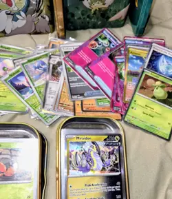 Pokemon Card Lot with collector tins scarlet violet Excellent shape all holo - Image 5