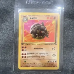 Golem - 1999 Vintage Pokemon - Fossil card # 36/62 - 1ST EDITION - Uncommon - NM - Image 1