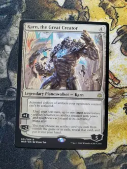 Magic the Gathering MTG Karn, the Great Creator (1) War of the Spark LP - Image 1