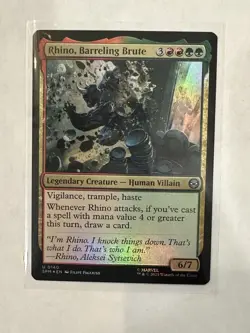 Rhino Barreling Brute FOIL Magic The Gathering MTG NM Never Played - Image 1
