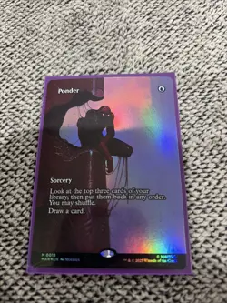 Ponder Magic The Gathering Spider-Man Mythic Rare Borderless #13 NM+ Sorcery - Image 1