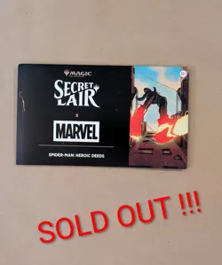 🕸 MTG Secret Lair Marvel's Spider-Man Heroic Deeds NON-FOIL Edition Sealed 🕸 - Image 1