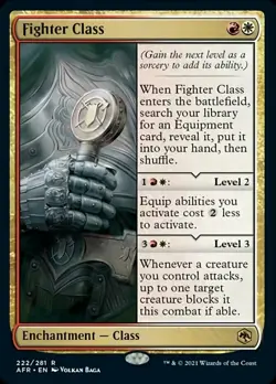 Fighter Class - Foil Light Play, English Magic the Gathering MTG Adventures in t - Image 1