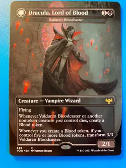 MTG 1x Dracula Lord of Blood Voldren Bloodcaster 338 Innistrad Crimson Vow x1 NM - Image 1