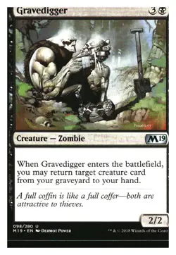 Gravedigger Core Set 2019 MTG - NM+ - Image 1