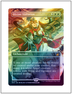 1x Divine Visitation, Foil Borderless Anime Art Ravnica Remastered, Magic MTG NM - Image 1