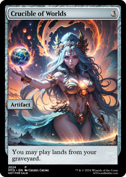 BUSTER SWORD : altered-art card for use with MTG : hot, sexy blonde babe! - Image 1