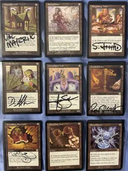 COMPLETE, MOSTLY-SIGNED M:tG MTG MERCADIAN MASQUES Play Card SET!!!!! - Image 2