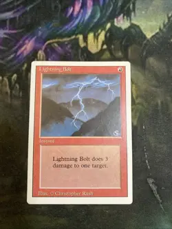 MTG Lightning Bolt - Revised Edition Lp Magic the Gathering - Image 1