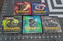 Set of 5: MTG STRIXHAVEN Prerelease kit (one of each school) *New Sealed* #CCG - Image 1