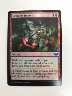 Reckless Impulse Foil MTG Magic the Gathering Card NM Near Mint VOW - Image 1