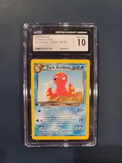 2002 POKEMON NEO DESTINY - 1ST ED #62/105 DARK OCTILLERY CGC 10 GEM MINT - Image 1