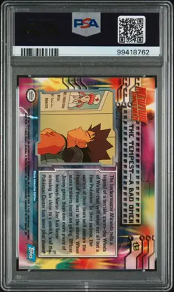 PSA 9 MINT 1999 TOPPS POKEMON 15 MOVIE EDITION THE TEMPEST-A BAD OMEN - Image 2