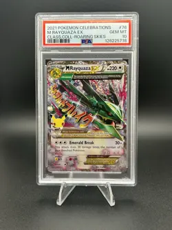 M Rayquaza EX 76/108 Celebrations 25th Anniversary Pokemon Roaring PSA 10 #76 - Image 1