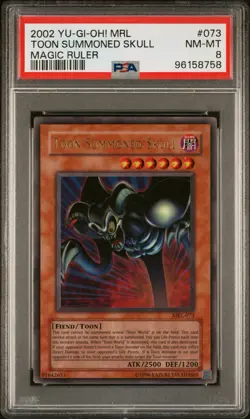 2002 Toon Summoned Skull MRL-073 Magic Ruler PSA 8 - Image 1